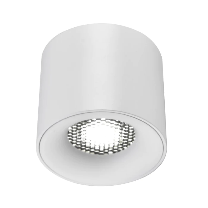 Светильник потолочный белый LED 1*10W 3000K 530Lm Ra 36° IP20 D80xH70 170-240VV ST761.533.10