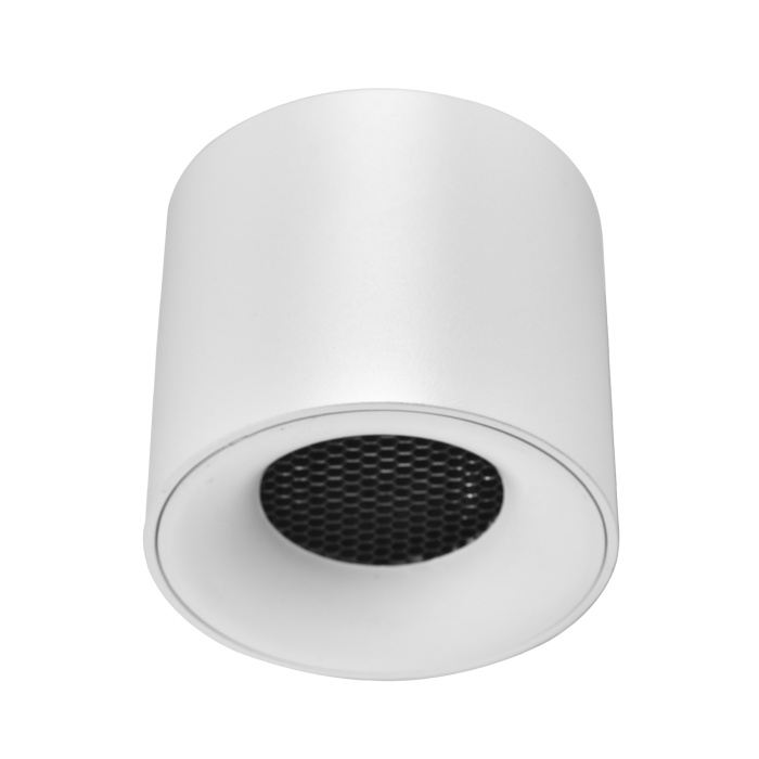 Светильник потолочный белый LED 1*10W 3000K 530Lm Ra 36° IP20 D80xH70 170-240VV ST761.533.10