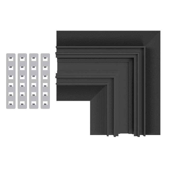 Угол-соединитель для встраиваемого магнитного шинопровода под ГКЛ 12мм ST-Luce Черный ST1007.429.12