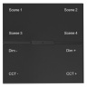 Смарт выключатель беспроводной (Zigbee) iLedex VISION SP 48V-4-BK