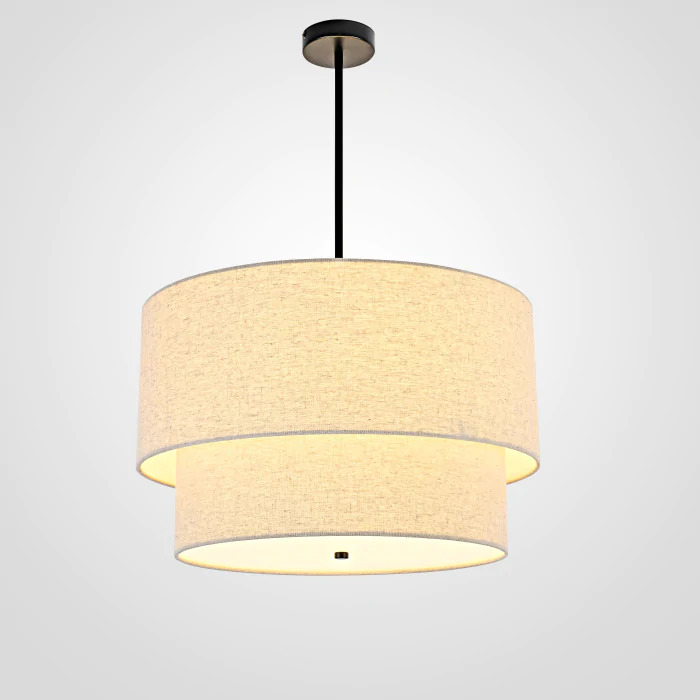 Люстра Rh Two-Tier Round Shade Linen By Imperiumloft