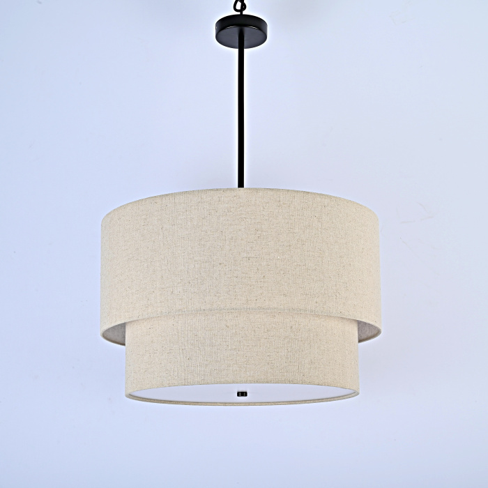 Люстра Rh Two-Tier Round Shade Linen By Imperiumloft