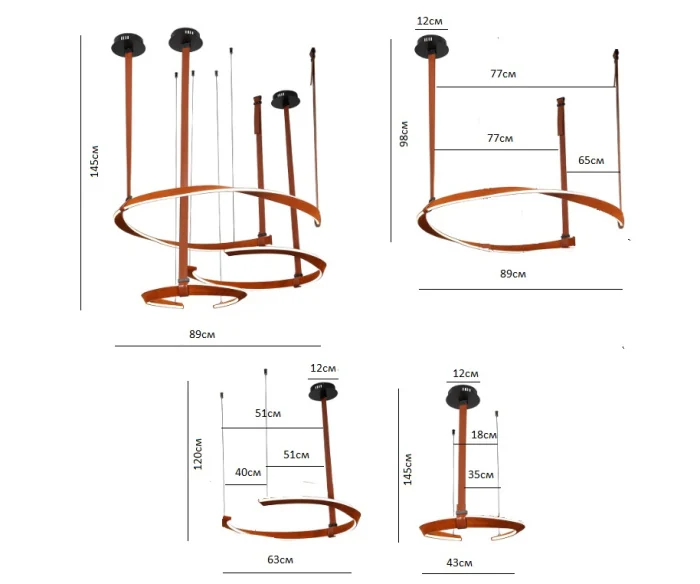 Люстра Kink Light Маджена 07656-3A,04(3000K)