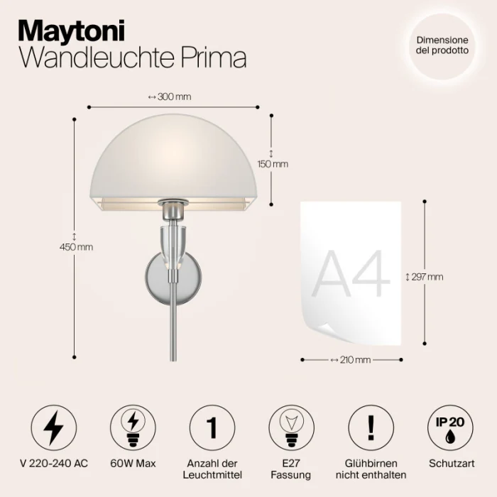 Бра Maytoni Prima Z034WL-01CH