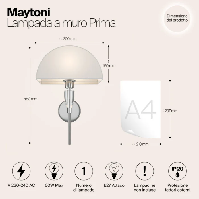 Бра Maytoni Prima Z034WL-01CH