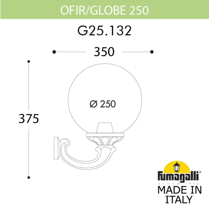 Уличный настенный светильник Fumagalli G25.132.000.WZE27
