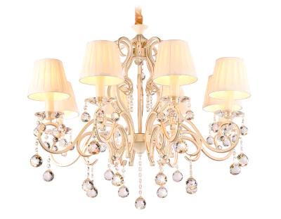 Подвесная люстра с абажурами и хрусталем Ambrella light TR4561