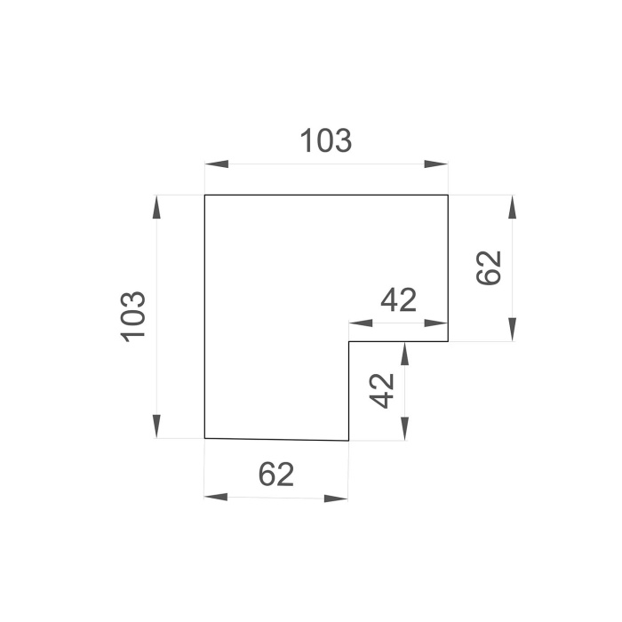 Угол профиля Denkirs SMART PROFI TR3041-AL