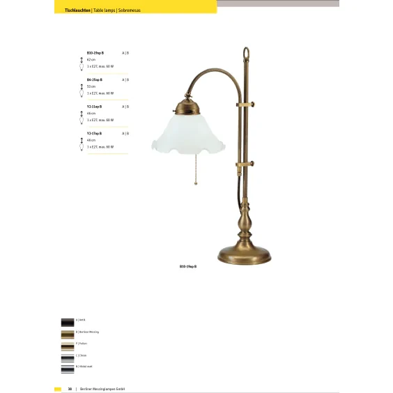 Настольная лампа Berliner Messinglampen B4-25opB