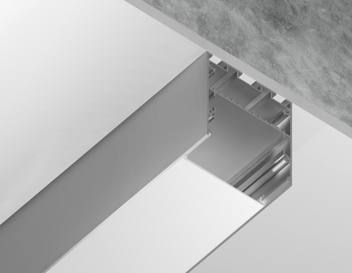 Алюминиевый профиль накладной/подвесной "Profile System" 42*45 для светодиодной ленты до 33,4мм Ambrella light GP3050AL