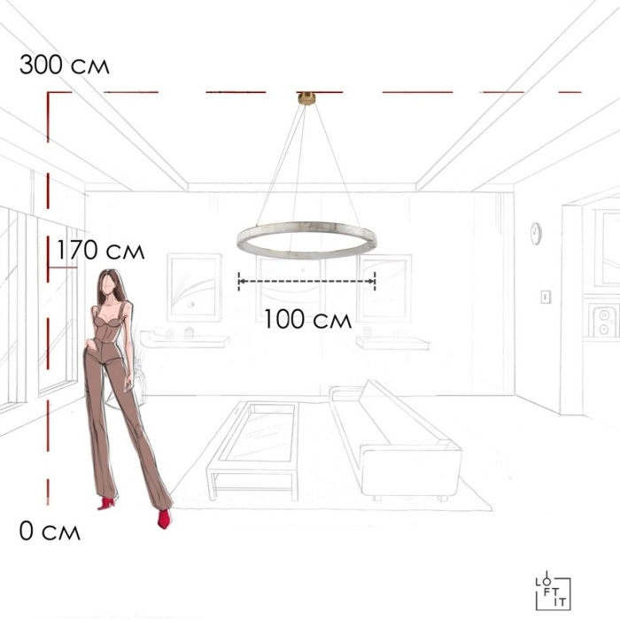 Подвесной светильник Loft it Mondrian 10408/1000