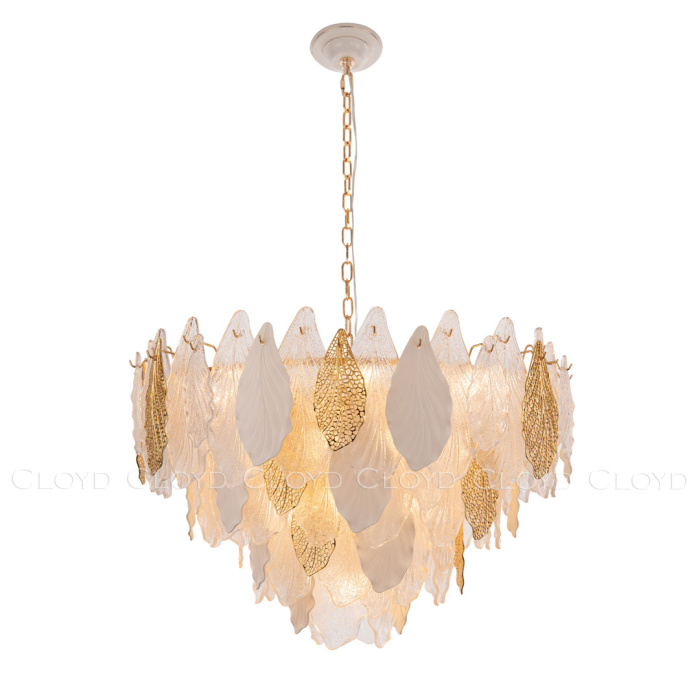 Люстра Cloyd SENEGAL-A C21 / Ø80 см - с золотыми листьями - золото (арт.10367)