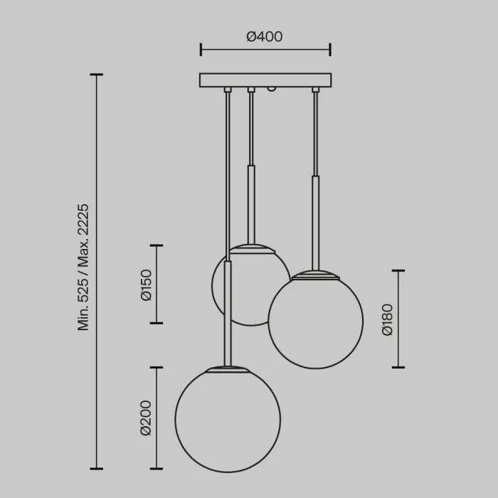 Подвесной светильник Maytoni Basic form MOD321PL-03G1