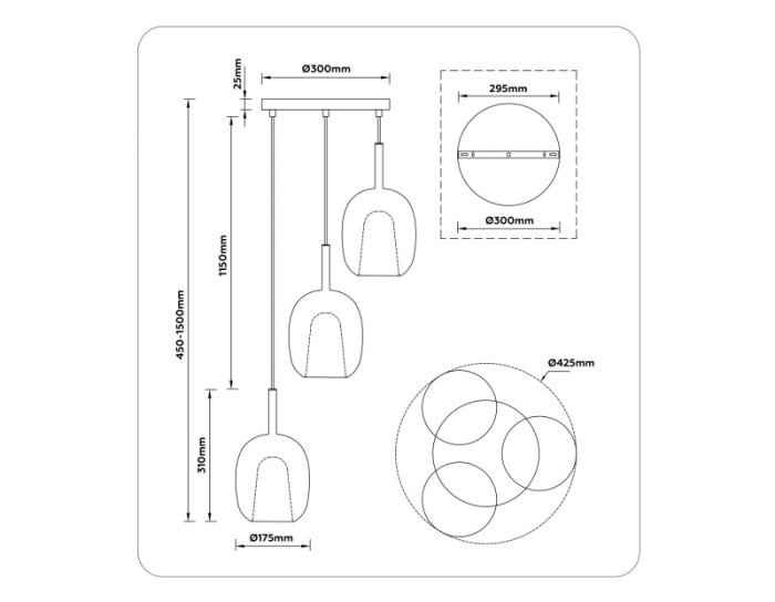 Подвесной светильник HIGH LIGHT AMBRELLA LIGHT LH11151