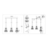 Светильник подвесной со стеклянными плафонами TRADITIONAL AMBRELLA LIGHT TR3407