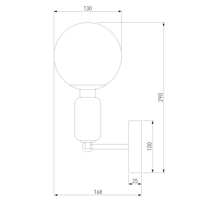 Бра Eurosvet Bubble 50251/1 черный жемчуг