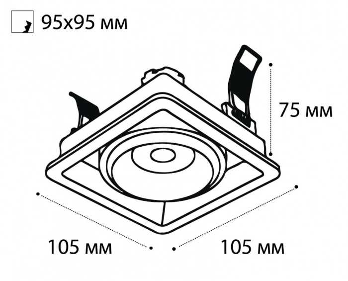 Светильник встраиваемый ITALLINE DE-311 white