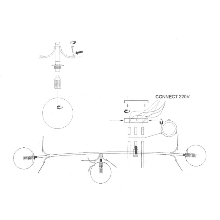 Потолочная люстра MATISSE B D120 Gold Multicolor ImperiumLoft