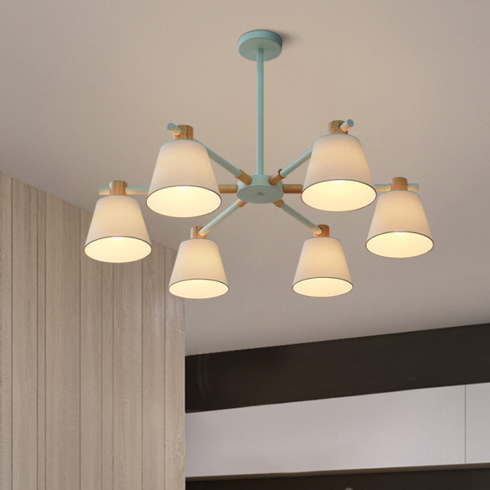 Потолочная люстра на штанге NATURA A BLUE 8 ImperiumLoft