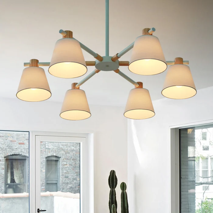 Потолочная люстра на штанге NATURA A BLUE 8 ImperiumLoft