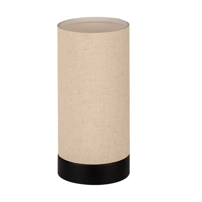 Настольная лампа FENIGLIA, 1X40W (E27), H255, сталь, черный / текстиль, лен, бежевый EGLO 900861