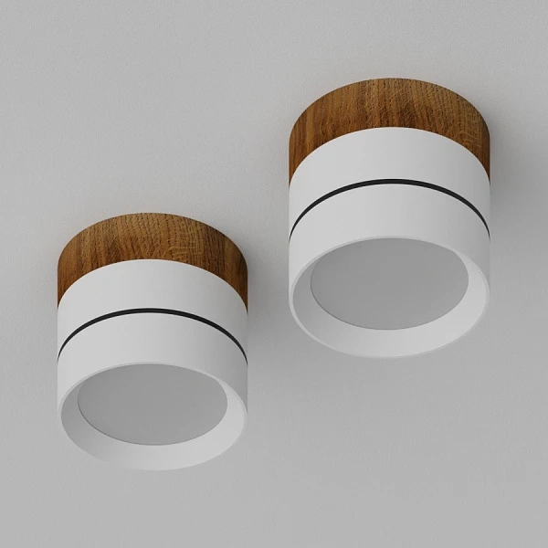 Накладной светильник Ledron BARREL Wooden White