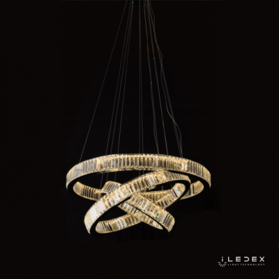 Подвесной светильник iLedex WOODSTOCK 10920P/3-70W-3000K (8/6/4) GOLD&amp;CLEAR