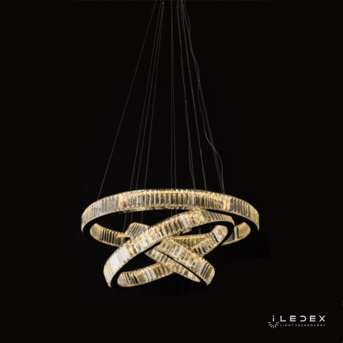 Подвесной светильник iLedex WOODSTOCK 10920P/3-70W-3000K (8/6/4) GOLD&CLEAR