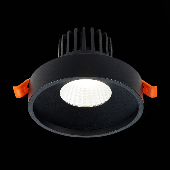 Светильник встраиваемый Черный LED 1*10W 3000K 750Lm Ra>90 38° IP20 D100xH75 170-240V ST751.438.10