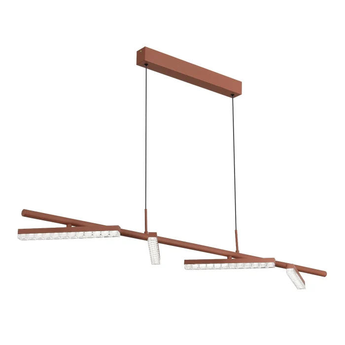 Светильник подвесной ST-Luce терракотовый/прозрачный LED 1*32W 4000K SL1018.603.04