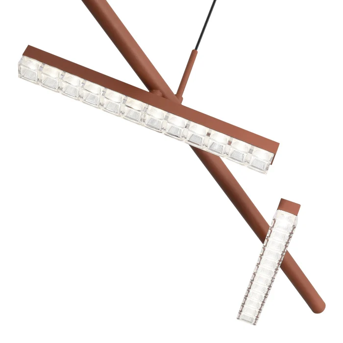 Светильник подвесной ST-Luce терракотовый/прозрачный LED 1*32W 4000K SL1018.603.04