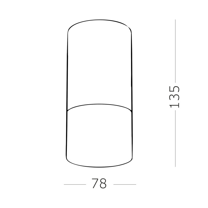 Светильник потолочный Белый LED 1*10W 3000K 780Lm Ra>80 120° D78xH135 170-240V ST100.502.10