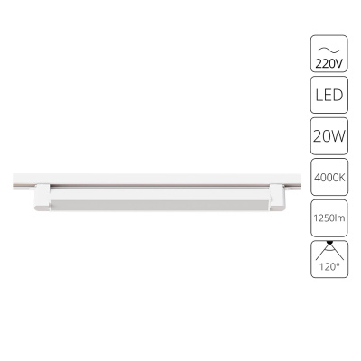 Трековый светильник однофазный Arte Lamp LINEETTA A4574PL-1WH