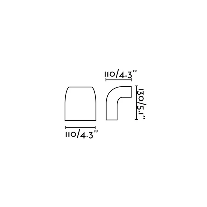 Настенный светильник Klamp Dark grey wall lamp 1L 130mm