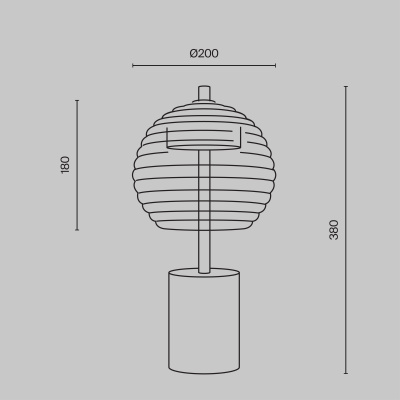 Настольная лампа Maytoni Mystic P060TL-L12BK