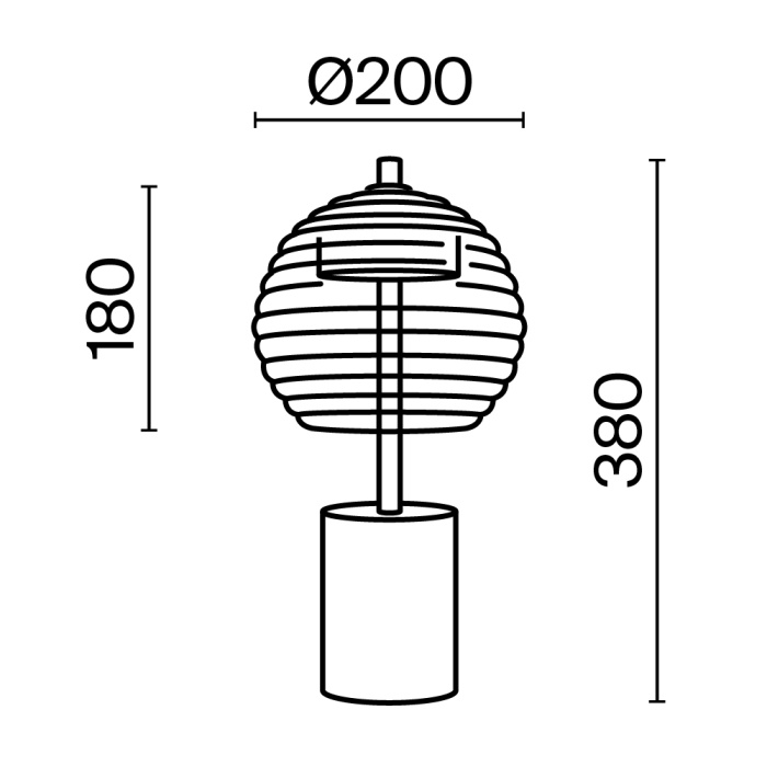Настольная лампа Maytoni Mystic P060TL-L12BK