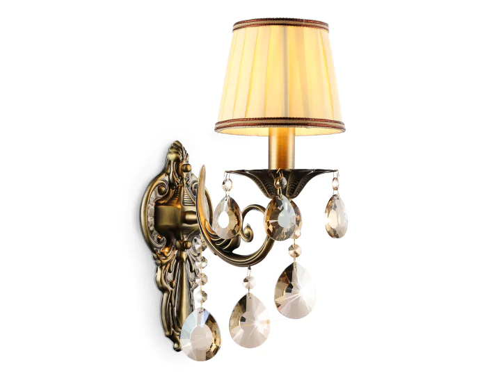 Настенный светильник с абажуром и хрусталем Ambrella light TR4578