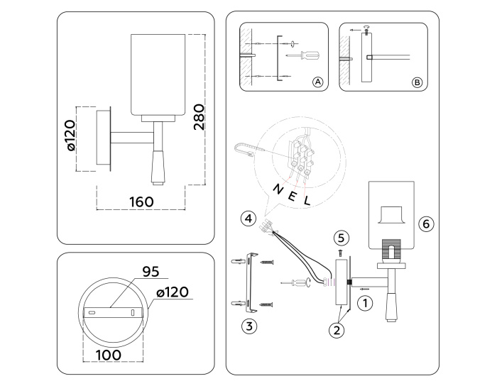 Настенный светильник Ambrella light LH56265