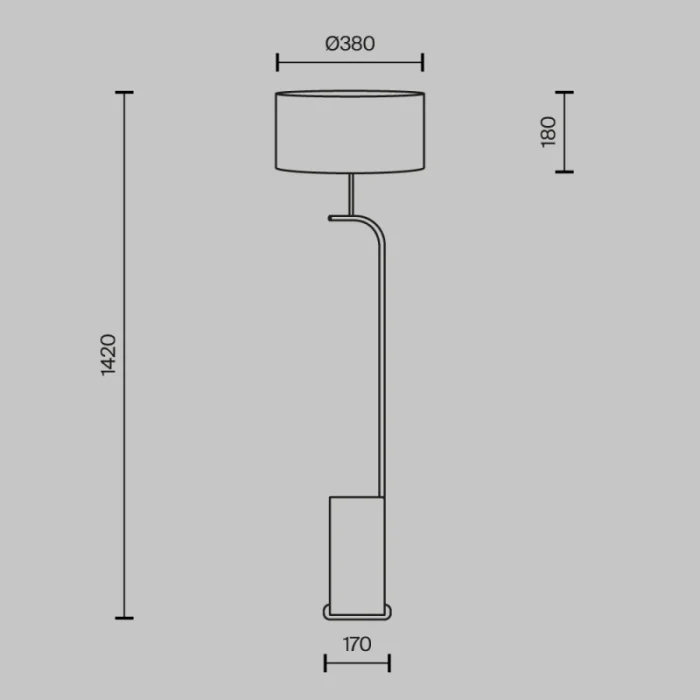 Торшер Maytoni MOD437FL-03B