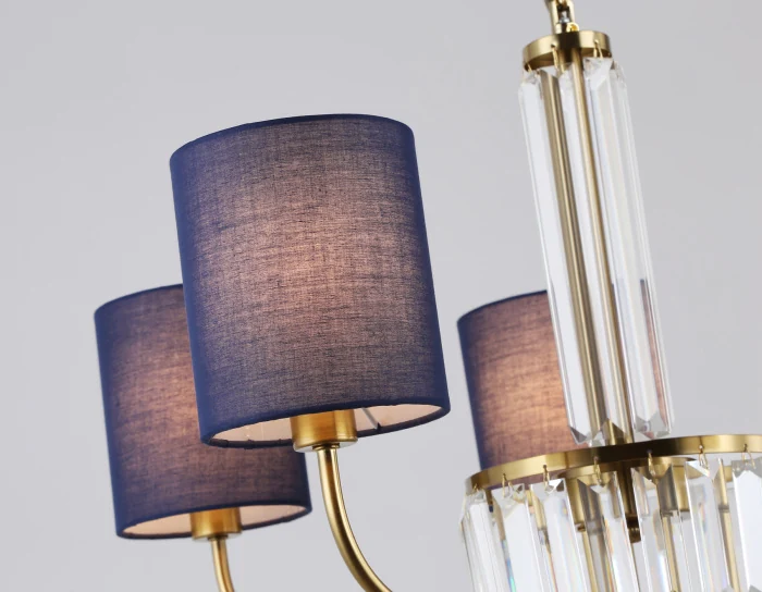 Подвесная люстра с абажурами и хрусталем Ambrella light LH71271