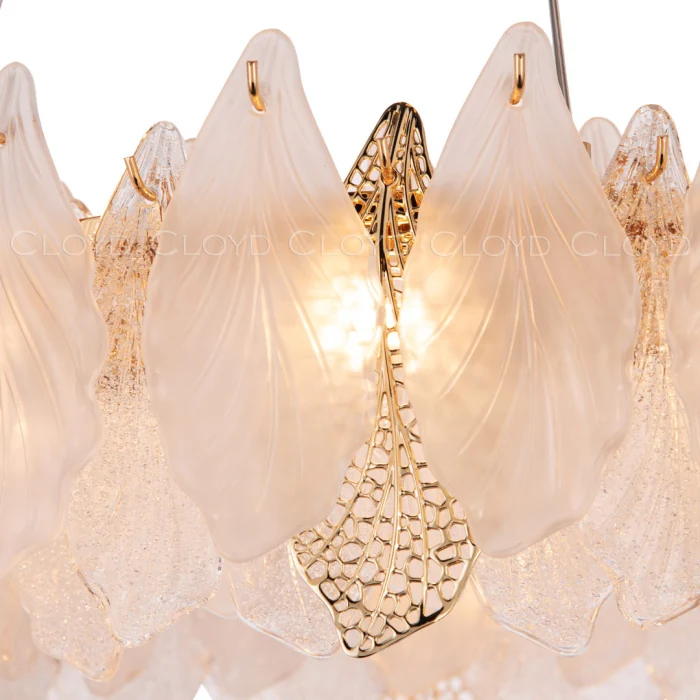Люстра Cloyd SENEGAL-B C8 / Ø60 см - с золотыми листьями - золото (арт.10434)
