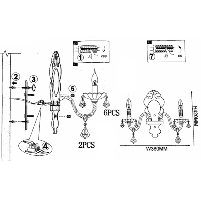 Бра RAINBOW WALL ImperiumLoft