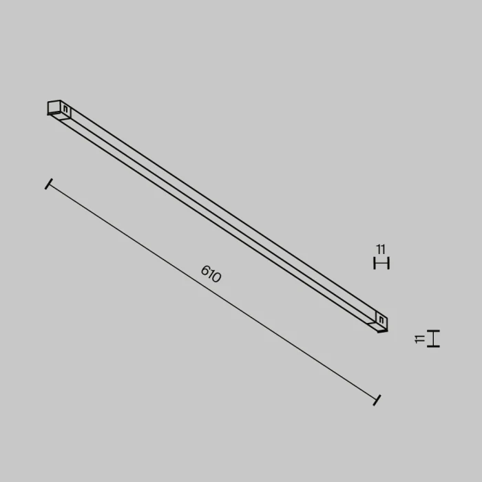 Трековый магнитный светильник Maytoni Technical Basis Exility X TR240-2-12W3K-B