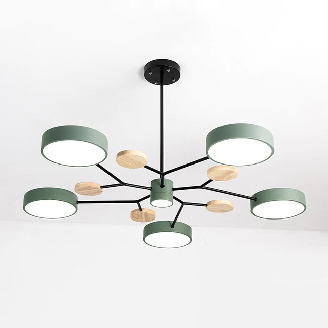 Люстра на штанге MEADE 6 lamps Green ImperiumLoft