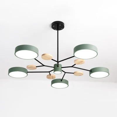 Люстра на штанге MEADE 6 lamps Green ImperiumLoft