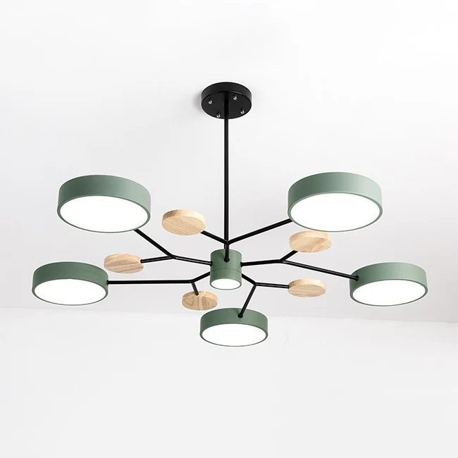 Люстра на штанге MEADE 6 lamps Green ImperiumLoft