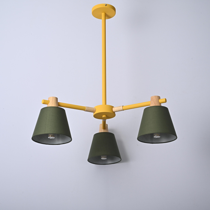 Потолочная люстра на штанге NATURA A GREEN 3 ImperiumLoft