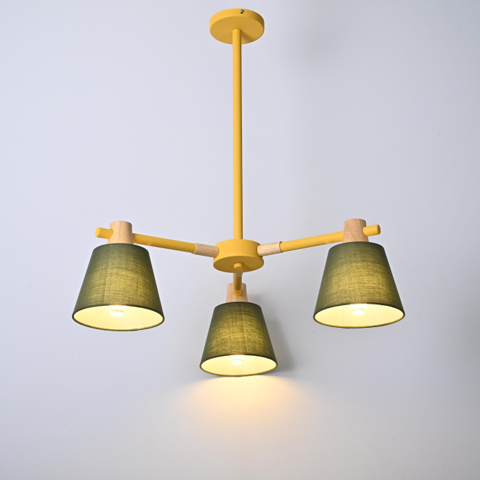 Потолочная люстра на штанге NATURA A GREEN 3 ImperiumLoft