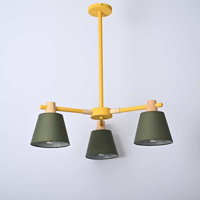 Потолочная люстра на штанге NATURA A GREEN 3 ImperiumLoft