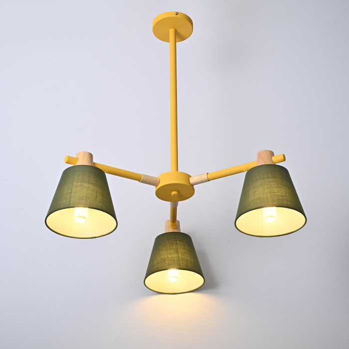 Потолочная люстра на штанге NATURA A GREEN 3 ImperiumLoft